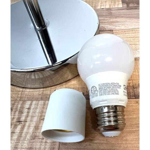 Purple Desk Lamp W/ Flexible Gooseneck & Chrome Base For Home Office - Picture 6 of 8